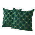 thumbnail image 2 of Christmas Pillow Covers 18x18 inch 2pcs Christmas Tree Dark Green Throw Pillow Covers,Soft Faux Fur Farmhouse Couch Pillows Home Holiday Decors for Winter Sofa Livingroom, 2 of 6
