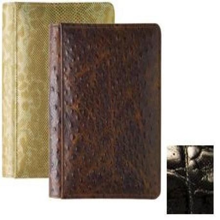 NILE BLACK #103 crocodile print leather 1-up 5x7 album by Raika - 5x7