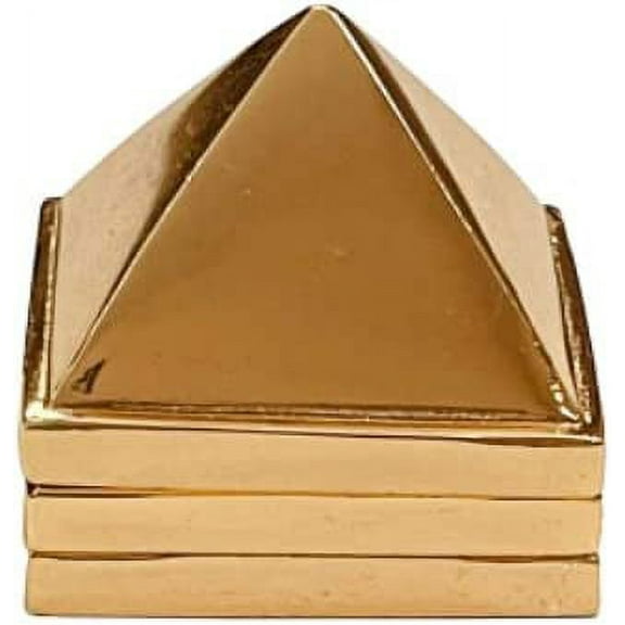 Metal Wish Pyramid Golden Set of 1 Big Size (Approx. 1.5 x 1.5 Inch) (91 Pyramids in Total)