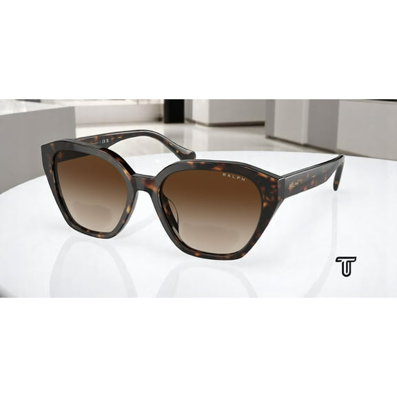 RALPH RA5315U 500313 Shiny Dark Havana Gradient Brown 54 mm Women's Sunglasses