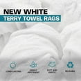 thumbnail image 4 of SupremePlus New Terry Cloth Cleaning Rags 10 lbs Bag of Rags Commercial All Purpose Reusable Cotton Dust Cloths Value Pack, White, 160 Count, 4 Pack, 4 of 8