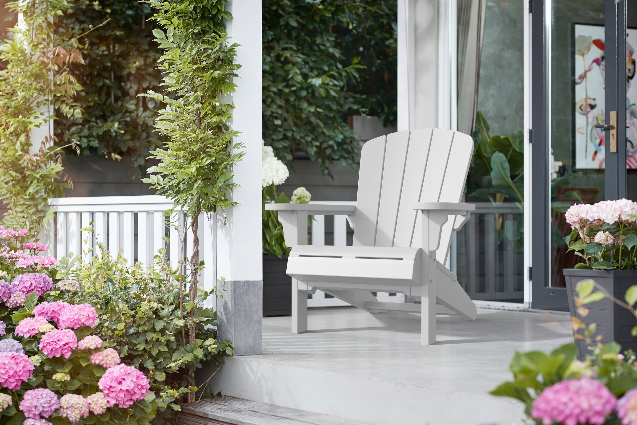 Keter Adirondack Chair, Resin Outdoor Furniture, White