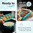 thumbnail image 3 of 1 Cup Silicone Freezer Molds with Lids - Soup Cubes with Steel Reinforced Rim - Perfect for Freezing Broth, Rice, Individual Portions, Meal Prepping and More - Aqua - 2-Pack, 3 of 5
