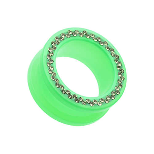 MultiSprinkle Dot Neon Acrylic Flesh Tunnel Ear Gauge Plug