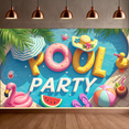 thumbnail image 5 of Inflatable Pool Happy Summer Beach Party Banner Floating Decorations Outdoor Celebration for Poolside Picnics Swim Events Family Fun, 5 of 8