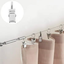 ORDDIART Silver Stainless Shower Curtain Rings for Clinics and Hospitals 100Pcs