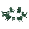 thumbnail image 2 of WestinTrends Dylan 12 Piece Outdoor Adirondack Chair With Ottoman And Side Table, Dark Green, 2 of 15