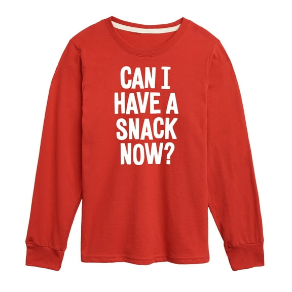 Instant Message - Can I Have A Snack Now - Toddler & Youth Long Sleeve Graphic T-Shirt