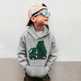 thumbnail image 2 of Boys Sweatshirts Crewneck Truck Shirt Dinosaur Long Sleeve Pullover Tops Tees Grey for 4-5 Years, 2 of 6