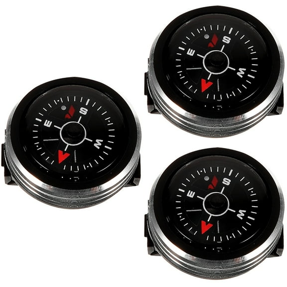 WORGEOUS 3pcs Portable Pocket Compass Multi-use Camping Compass Small Outdoor Climbing Compass Tool