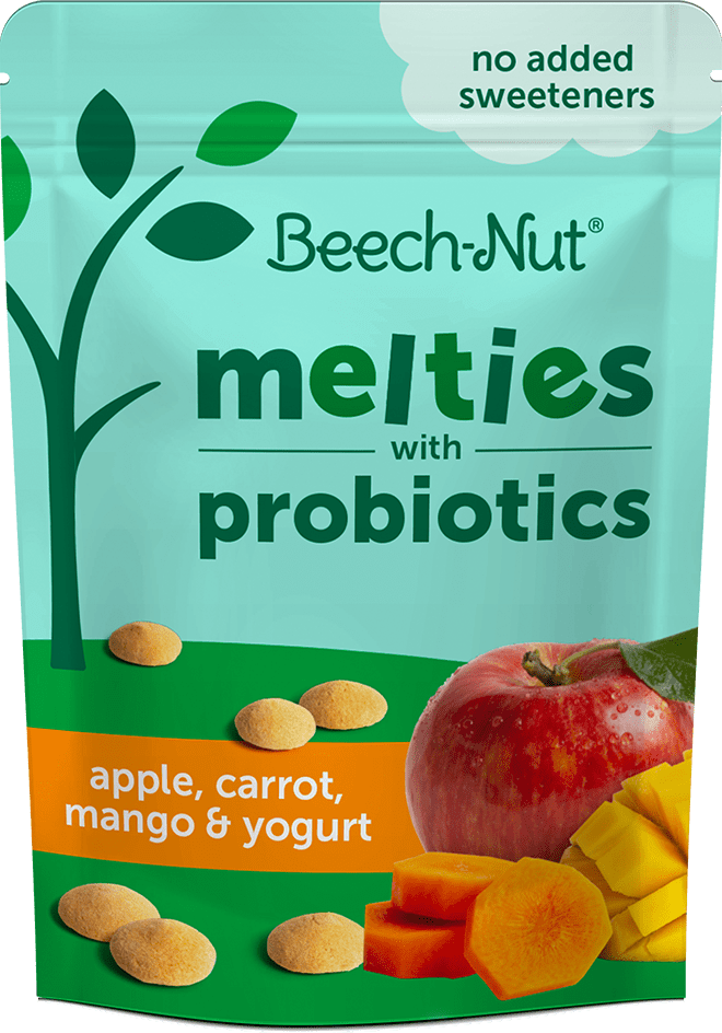 Beech-Nut Melties with Probiotics, Stage 3, Apple Carrot Mango & Yogurt Toddler Snack, 1 oz Pouch