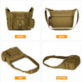 thumbnail image 3 of Bolso bandolera táctico militar Molle Bolso de hombro impermeable Hombres Mujeres para senderismo Camping Ciclismo Viajes Escalada Trekking, Marrón JAMW Sencillez, 3 of 5