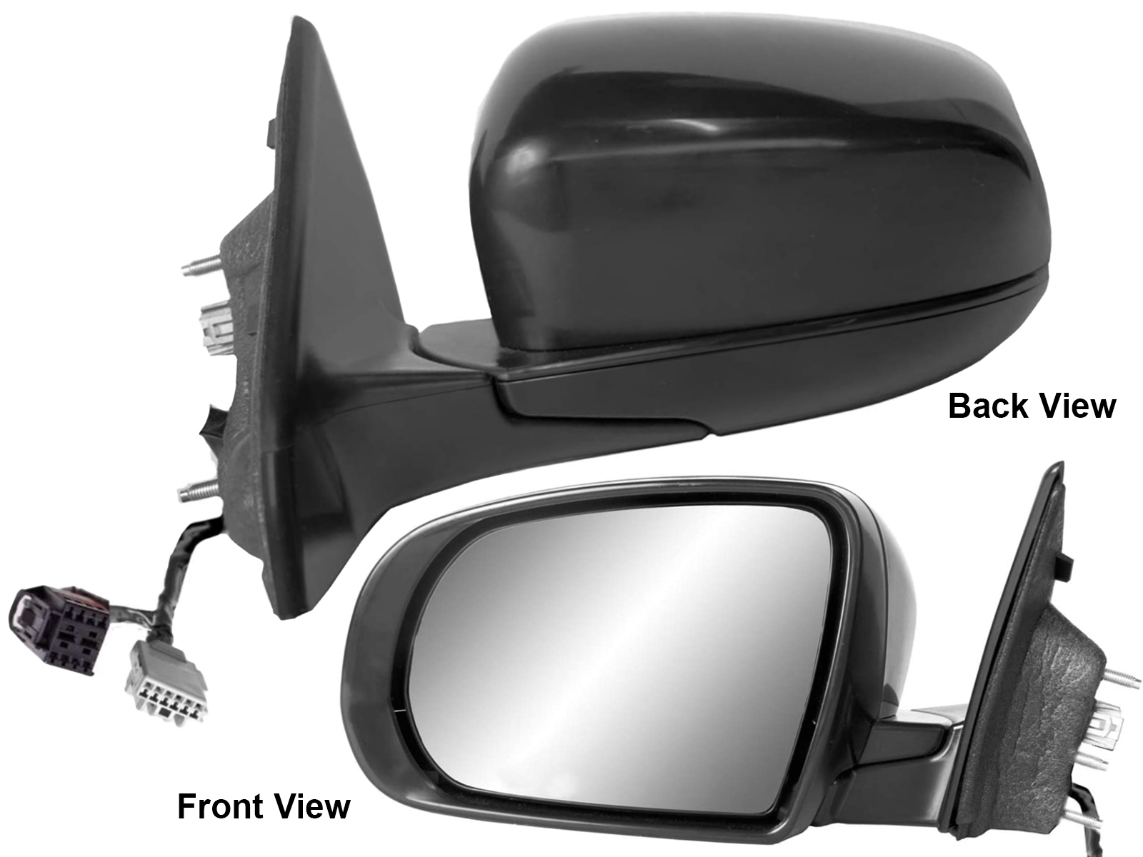 textured black w/PTM cover, foldaway w/o camera Heated Power RH w/o chrome trim w/o BSDS Passenger Side Compass, w/o turn signal textured black w/PTM cover, foldaway w/o camera Heated Power RH w/o chrome trim w/o BSDS Passenger Side Compass, w/o turn signal