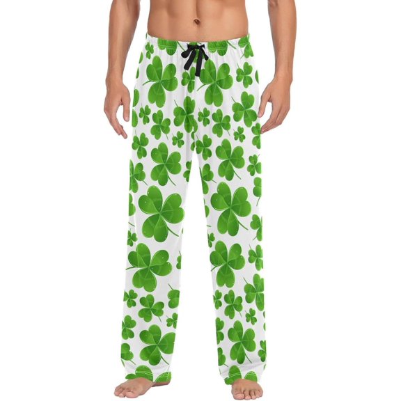 GZHJMY St. Patrick's Day Pajama Pants for Men, Lounge Pants Lightweight Men Pajama Bottoms with Drawstring Pockets, Christmas New Year Birthday Gifts, Medium