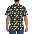 thumbnail image 3 of Bixox Men's Daisy Printed Short Sleeve Skinny Athletic T-Shirt, 3 of 6
