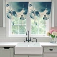 thumbnail image 4 of Navy Blue Fish Balloon Curtains for Living Room/French Door, Nautical Coastal Summer Ocean Modern Rustic Tie Up Curtains 63 Inch Length Energy Saving Kitchen Curtains Shades for Windows 42"x63", 4 of 8