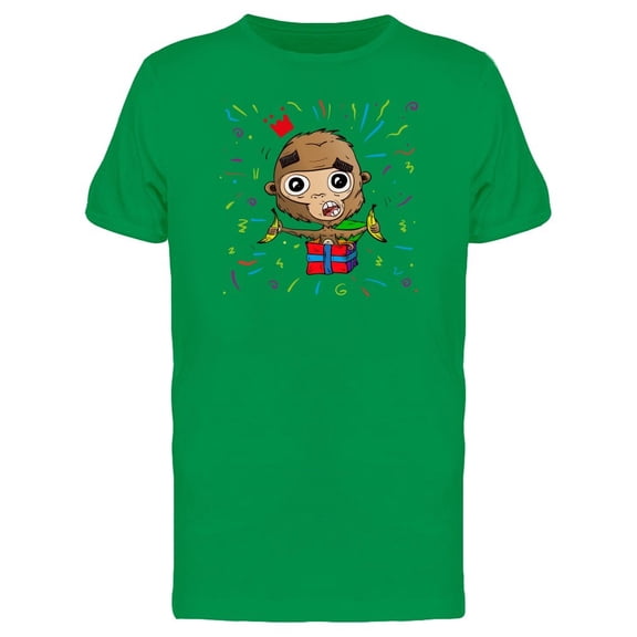 Funny Monkey And Sparkles Around Tee Men's -Image by Shutterstock
