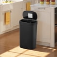 thumbnail image 2 of BestOffice 13Gal PlasticTrash Can Automatic Touchless, Odor Control Kitchen Garbage Can w/Lid, Black, 2 of 7