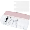 thumbnail image 1 of Plastic Cable Management Box with Lid and 8 Wire Ties Portable Data Cable Storage Box with 8 Compartments Charger Storage Organizer Waterproof Dustproof, 1 of 9