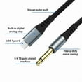 thumbnail image 4 of USB C To 1/4 inch 6.35mm Audio Cable HiFi Sound Copper Shielded Aux Cord for Amplifier Speaker Mixing Console, 4 of 9
