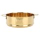 thumbnail image 1 of Grille à vapeur à double oreille en acier inoxydable 304, panier à vapeur avec égouttoir pour petits pains et légumes, couleur or, 1 of 4
