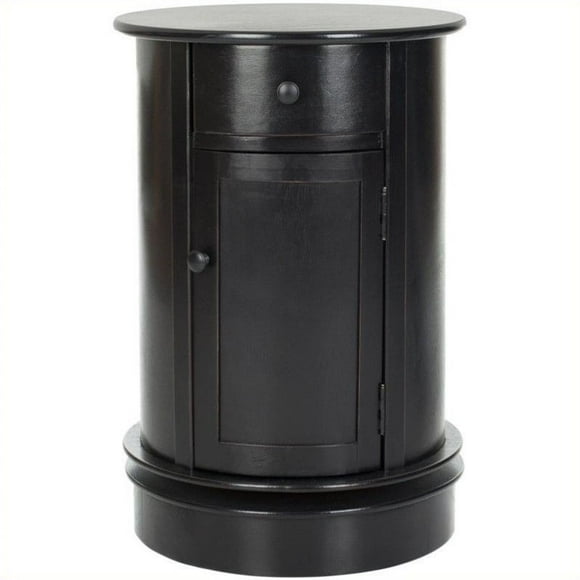 Safavieh Toby Wood Oval Cabinet in Black
