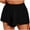 Black, variant on Uaswgudfs Women's Flowy Summer Casual Shorts – High Waist, Ruffled Hem & Chiffon Elastic Comfort Army Green L