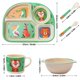 thumbnail image 4 of Juego de Vajilla Infantil de Bambú, Juego de Vajilla Infantil de 5 Piezas Tigre, Plato, Bol, Cuchara, Tenedor, Taza, Edad, Material Natural Reciclado Libre de Bpa, 4 of 5