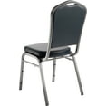 thumbnail image 5 of (Pack of 2) NPS® 9300 Series Deluxe Vinyl Upholstered Stack Chair, Midnight Blue Seat/Silvervein Frame, 5 of 5