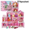 thumbnail image 1 of Dsj55-a 274 Pcs/ensemble à Vendre Maison de Jeu pour Enfants Maison de Poupée Ensemble Château de Princesse Simulation Maison Assemblée, 1 of 4