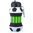 thumbnail image 2 of Botella de agua de fútbol – Regalos de fútbol únicos para niños y niñas – Botella de agua fresca para niños, plegable, a prueba de fugas, 2 of 5