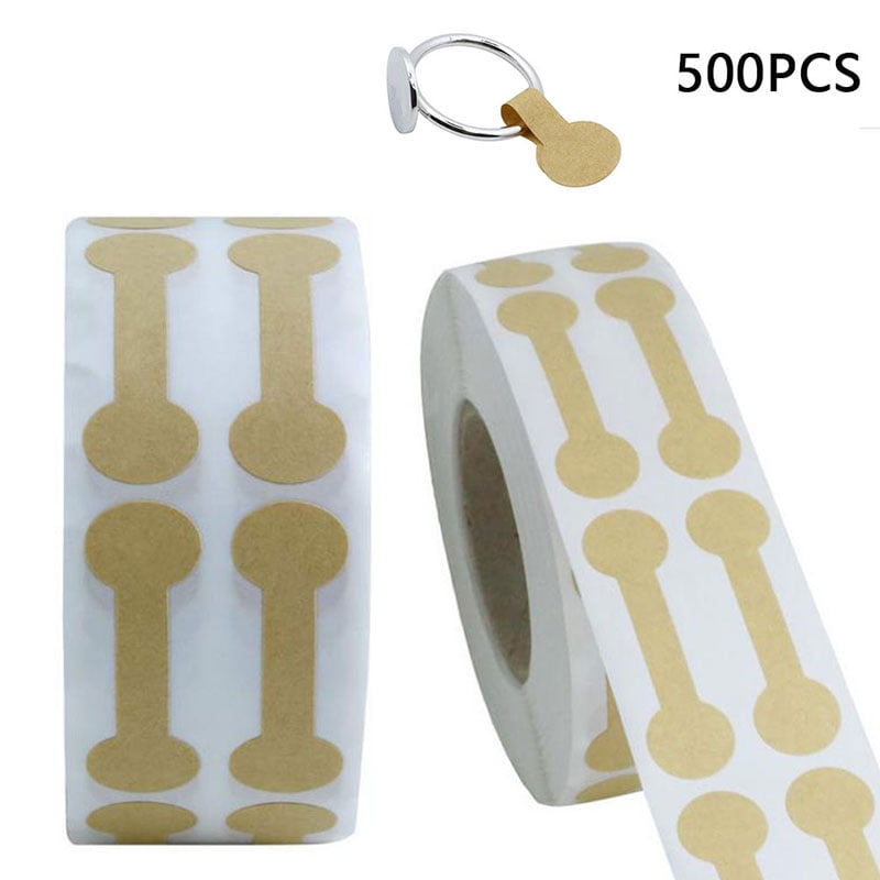 500PCS Brown Price Tags Stickers Jewelry Round Barbell Labels Dumbbell
