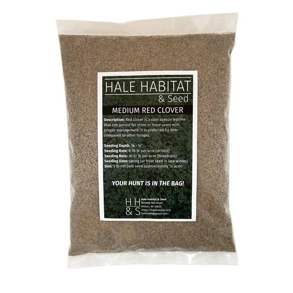 Hale Habitat & Seed Medium Red Clover Food Plot Seed, 5 lbs