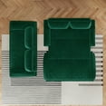 thumbnail image 6 of 73.2" Queen Pull Out Sofa Bed,3-in-1 Convertible Sleeper Sofa,Multi-Functional Velvet Loveseat Bed,Green, 6 of 17