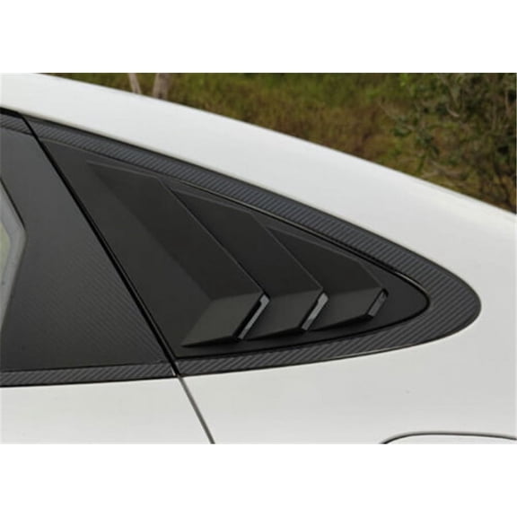 Yassdwbn Matte Black Rear Side Vent Window Quarter Louver Cover For Hyundai Sonata 20-23