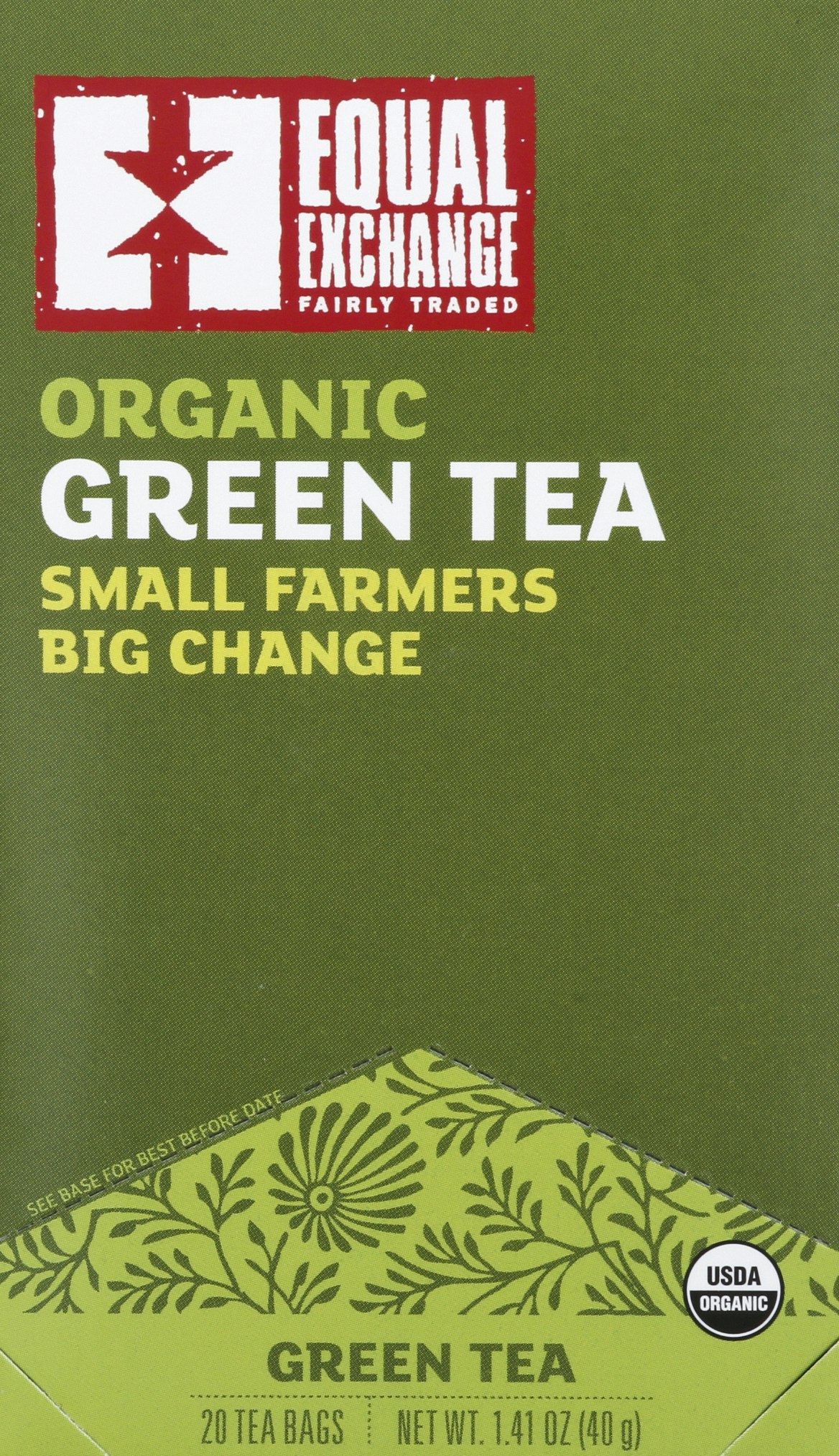 Equal Exchange Organic Green Tea 20 bags (Pack of 6)
