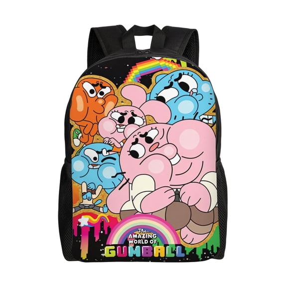 The Amazing-Gum-ball Backpack,3d Print Laptop Backpack Lightweight Casual Daypack Bookbag Multi-Function Travel Backpack