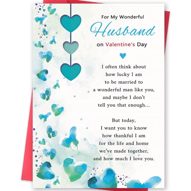 Tarjeta de San Valentín Missonemi para esposo 20 x 13 cm