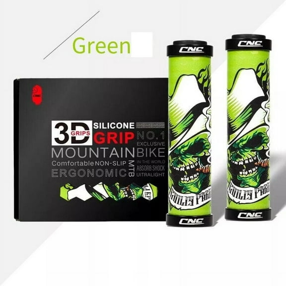 WEISIPU 1 Pair Double Lock-On Mountain Bike Grips, Bicycle Handlebar Locking Grips, Non-Slip MTB Handle Grips