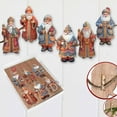 thumbnail image 5 of Santa Decorative Wooden Clip-on Ornaments Set of 6 by G. Debrekht - Christmas Decor - 8090032C-S6, 5 of 11