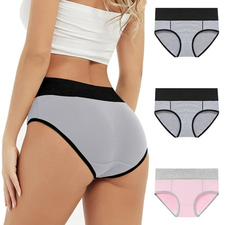 3 Pack Cotton Seamless Underwear Women Seamless Underwear No Show Panties Underpants Comfort Waist with Lace High Waist Body Shaper Briefs Base Low Rise Thong with Lace Panty Low Rise High Cut Bikini