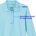 thumbnail image 4 of Educated Uniforms Boys 4-20 Long Sleeve Pique Polo Shirt, 4 of 5