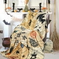 thumbnail image 4 of Halloween Blanket Haunted Throw Pumpkin Ghost Spooky Spider Webs Bat Black Cats Witch''s Hat Skull Potions Flannel Halloween Fleece Blankets and Throws (50" x 60"), 4 of 5
