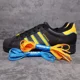 thumbnail image 1 of Ad-id-as Originals Superstar Casual Shoes Mens Size 10.5 Black Gold Blue, 1 of 6