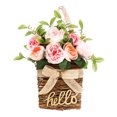 thumbnail image 1 of Corona de primavera artificial hecha a mano para la puerta de entrada - FloralBasket Summer Delight, 1 of 8