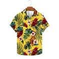 thumbnail image 2 of ZCFZJW Big and Tall Regular Fit Casual Striped Button Down Hawaiian Shirts for Men Lightweight Summer Short Sleeve Beach Vacation Tops Trendy Collared Tees Shirt Multicolor#17 XXL, 2 of 5