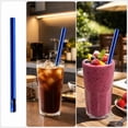 thumbnail image 5 of Wide Metal Straw 304 Stainless Steel Angled Tip Reusable for Slushies Milkshakes Dishwasher Safe with Brush, 5 of 6