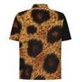 thumbnail image 5 of snilers Big and Tall Linen Shirts for Men Breathable Button Down Collared Casual Tops Summer Beach Hawaii Leopard Print Short Sleeve Blouses, 5 of 5