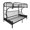 Black, variant on Bowery Hill Twin Over Full/Futon Metal Bunk Bed in Silver Finish