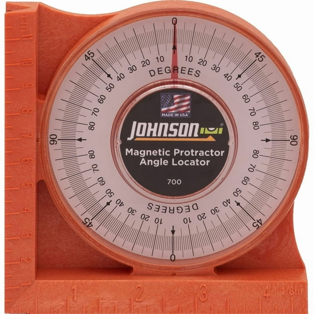 Base magnética Angle Finder Johnson, 12 cm de largo x 12 cm de ancho, color amarillo